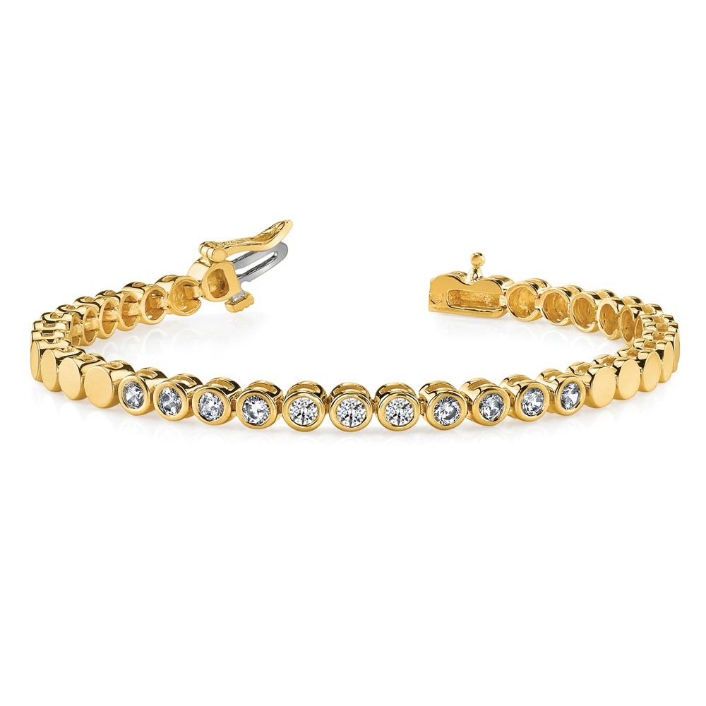 14k Holds 47 Stones up to 2.75mm Round Add-a-Diamond 7 inch Bracelet (X858)