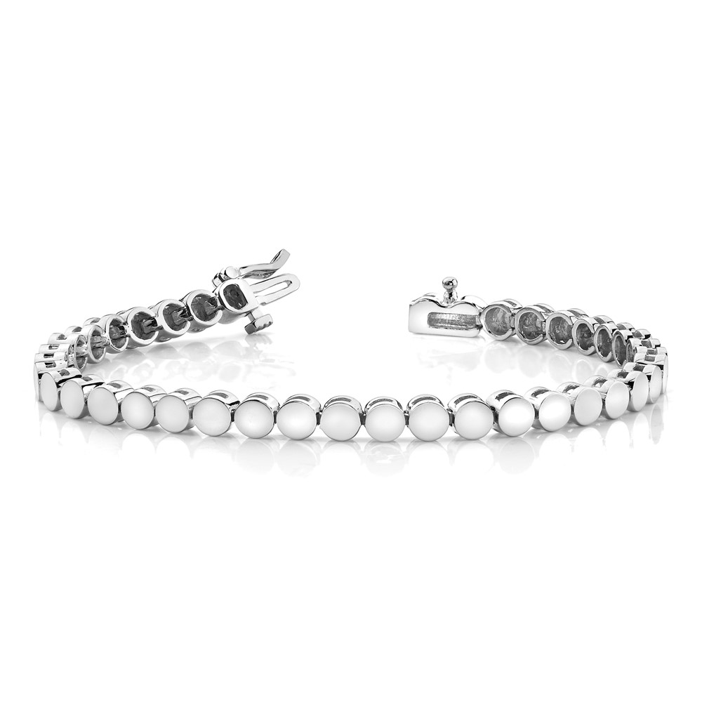 14k White Gold Holds 47 Stones up to 2.75mm Round Add-a-Diamond 7 inch Bracelet (X858W)
