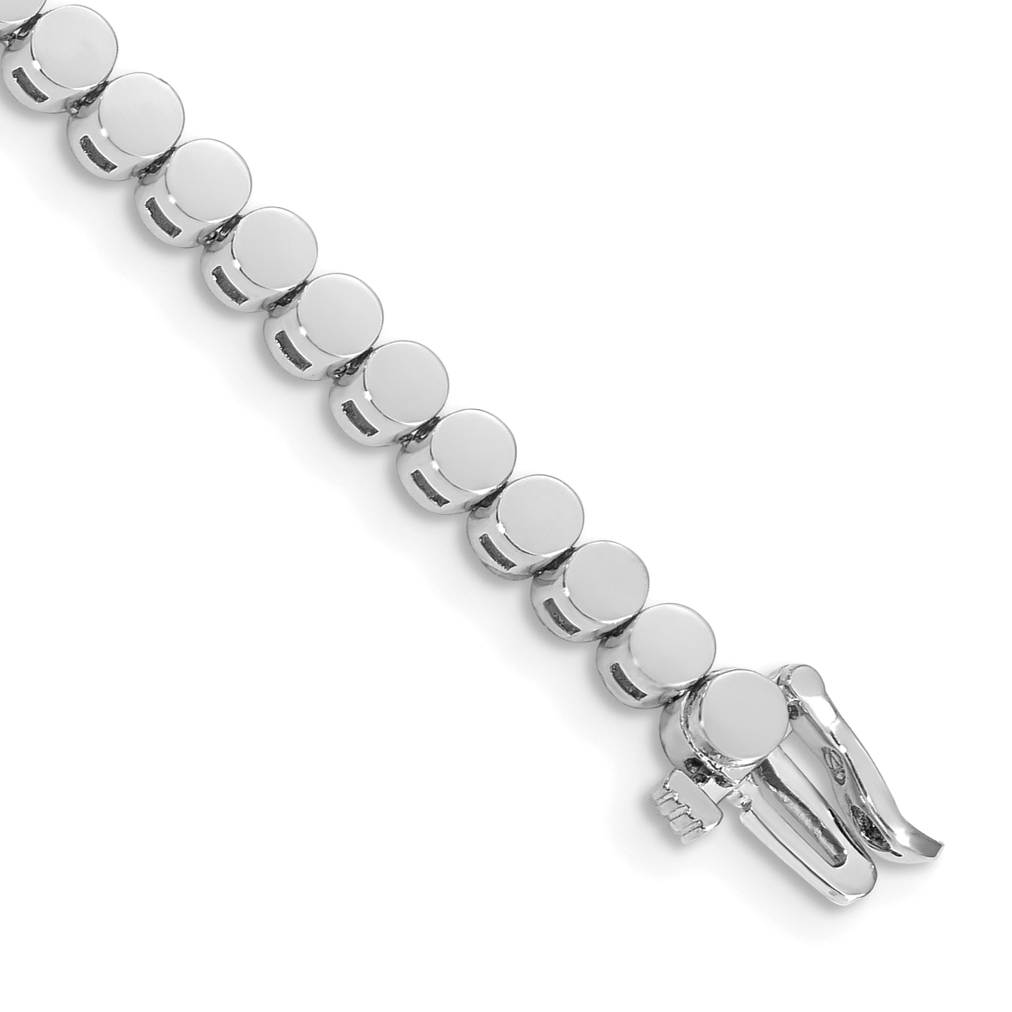 14k White Gold Holds 47 Stones up to 2.75mm Round Add-a-Diamond 7 inch Bracelet (X858W)