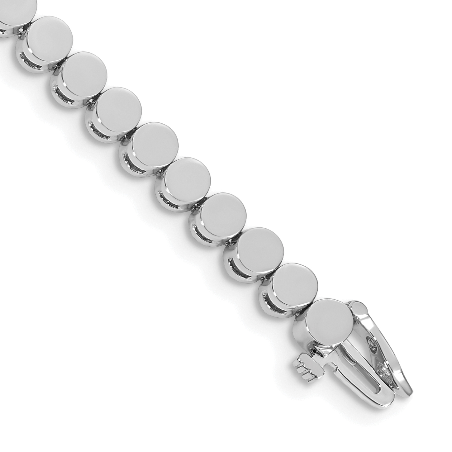 14k White Gold Holds 39 Stones up to 3mm Round Add-a-Diamond 7 inch Bracelet (X861W)