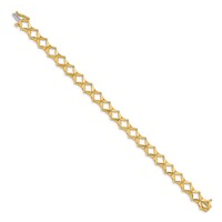 14K Yellow Gold Holds 21 Stones Up to 2.75mm Add-a-Diamond Tennis Bracelet, 7" view 2