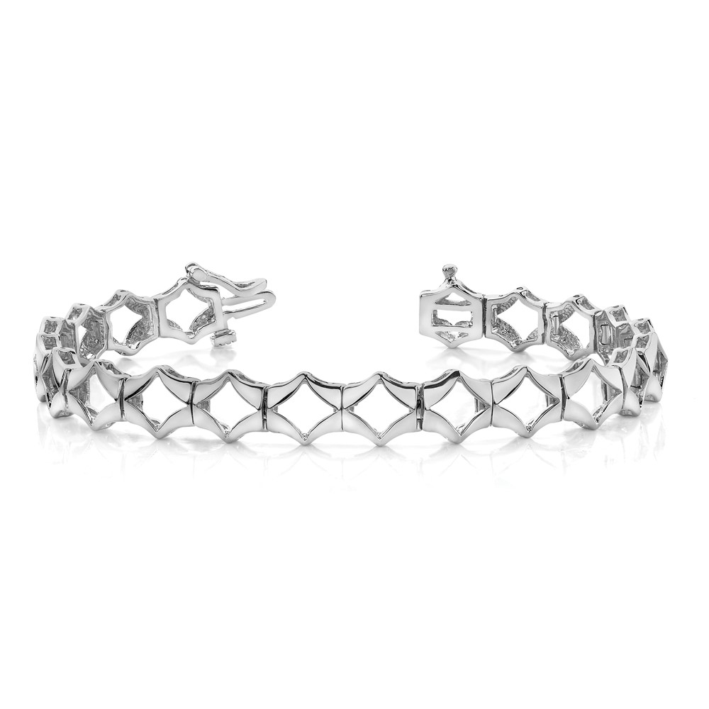 14k White Gold Holds 21 Stones up to 2.75mm Add-a-Diamond 7 inch Tennis Bracelet (X864W)
