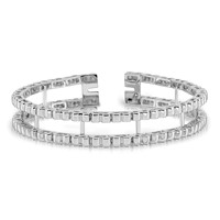 14K White Gold Tennis Jacket Blank view 3