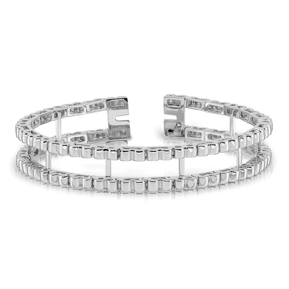 14k White Gold Tennis Jacket Blank (Per Inch)