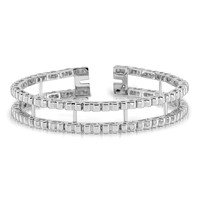 14K White Gold Tennis Jacket Blank view 5