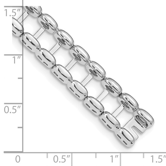 14k White Gold Tennis Jacket Blank (Per Inch)