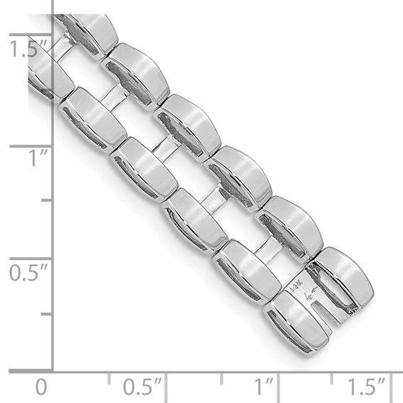 14k White Gold Tennis Jacket Blank (Per Inch)