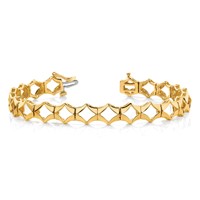 14K Yellow Gold Holds 19 Stones Up to 3.25mm Add-a-Diamond Tennis Bracelet, 7" view 3
