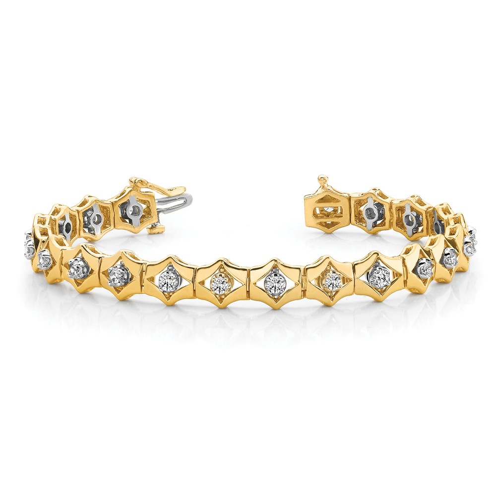 14k Holds 19 Stones up to 3.25mm Add-a-Diamond 7 inch Tennis Bracelet (X900)