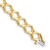 14K Yellow Gold Holds 19 Stones Up to 3.25mm Add-a-Diamond Tennis Bracelet, 7" view 1