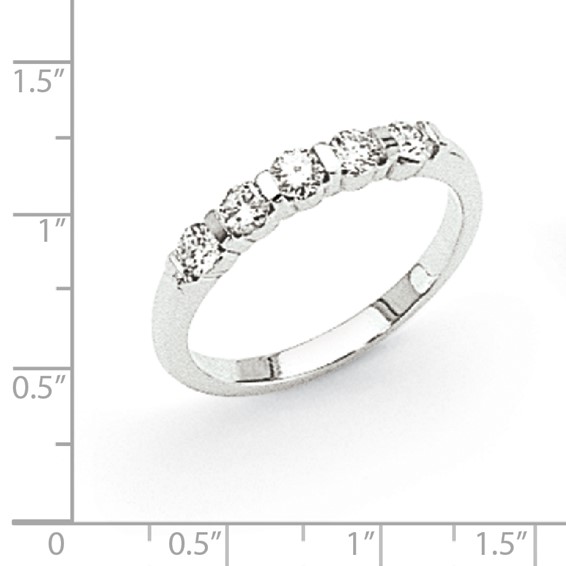 14k White Gold AAA Diamond Anniversary Band