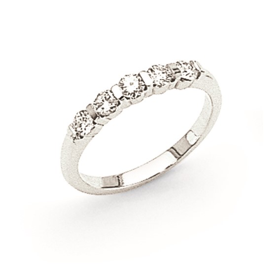 14k White Gold AAA Diamond Anniversary Band