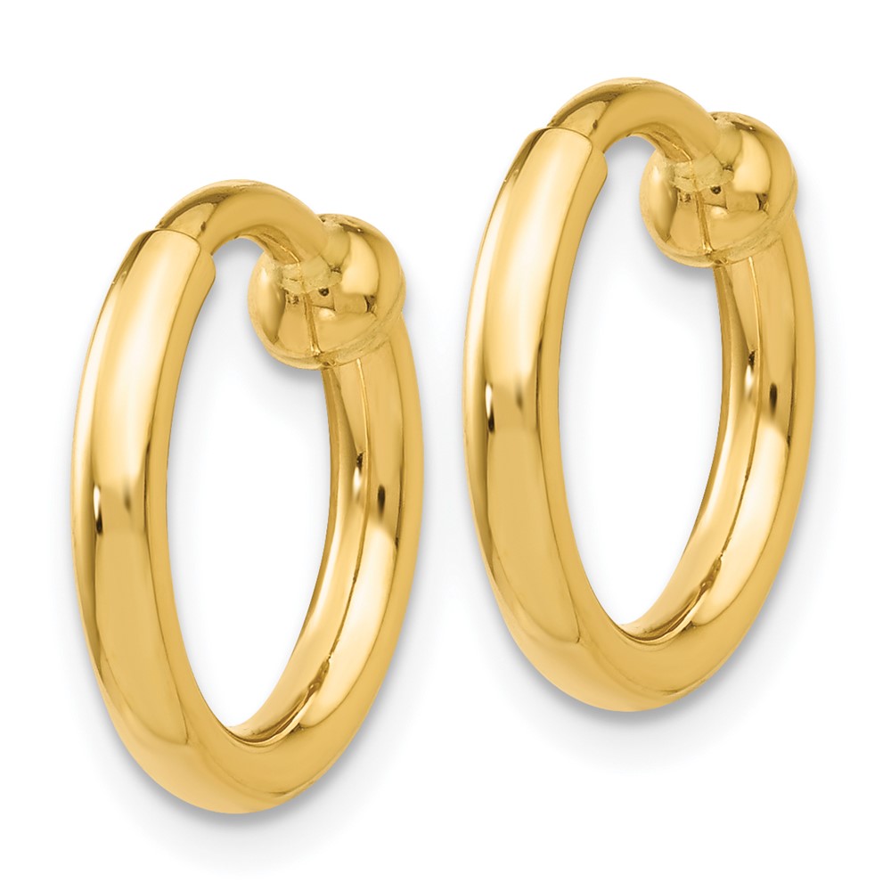 14k Non-Pierced Hoop Earrings (X93)