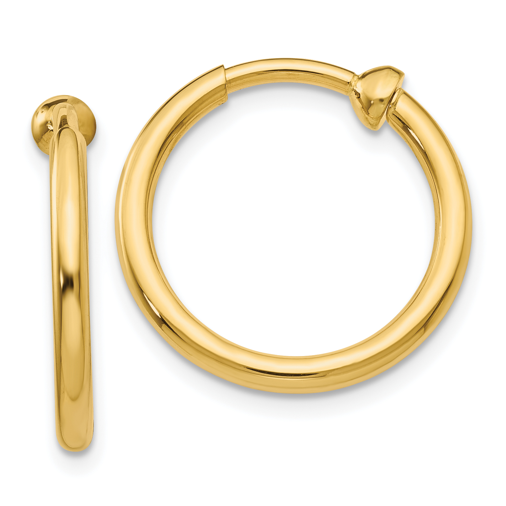 14k Non-Pierced Hoop Earrings (X94)