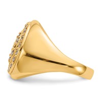 IB Goodman 14K Yellow Gold 1 Carat Aaa Diamond Mens Cluster Ring view 3