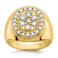 IB Goodman 14K Yellow Gold 1 Carat Aaa Diamond Mens Cluster Ring view 1