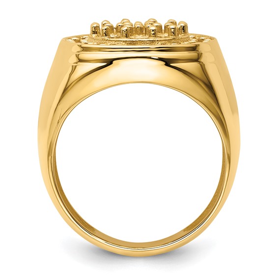 IB Goodman 14k Holds 7-3.9 / 19-2.6mm Diamonds Circular Top Mens Cluster Ring Mounting