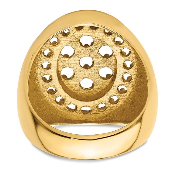 IB Goodman 14k Holds 7-3.9 / 19-2.6mm Diamonds Circular Top Mens Cluster Ring Mounting