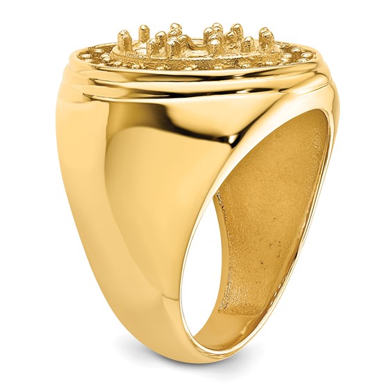 IB Goodman 14k Holds 7-3.9 / 19-2.6mm Diamonds Circular Top Mens Cluster Ring Mounting