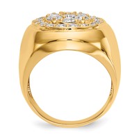 IB Goodman 14K Yellow Gold 2.87 Carat a Diamond Mens Cluster Ring view 2