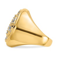 IB Goodman 14K Yellow Gold 2.87 Carat a Diamond Mens Cluster Ring view 3