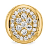 IB Goodman 14K Yellow Gold 2.87 Carat a Diamond Mens Cluster Ring view 4