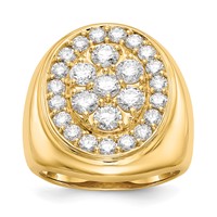 IB Goodman 14K Yellow Gold 2.87 Carat a Diamond Mens Cluster Ring view 1