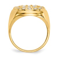 IB Goodman 14K Yellow Gold 2 Carat Aaa Diamond Mens Cluster Ring view 2