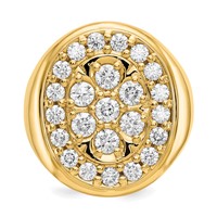IB Goodman 14K Yellow Gold 2 Carat Aaa Diamond Mens Cluster Ring view 4