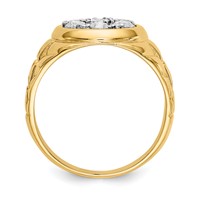 IB Goodman 14K 1 Carat AA Diamond Mens Cluster Ring view 2