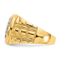 IB Goodman 14K 1 Carat AA Diamond Mens Cluster Ring view 3