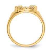 IB Goodman 14K Yellow Gold 0.50 Carat AA Diamond Mens Horseshoe Ring view 2