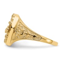 IB Goodman 14K Yellow Gold a Diamond Horseshoe Ring with Horse in Center Mens view 3