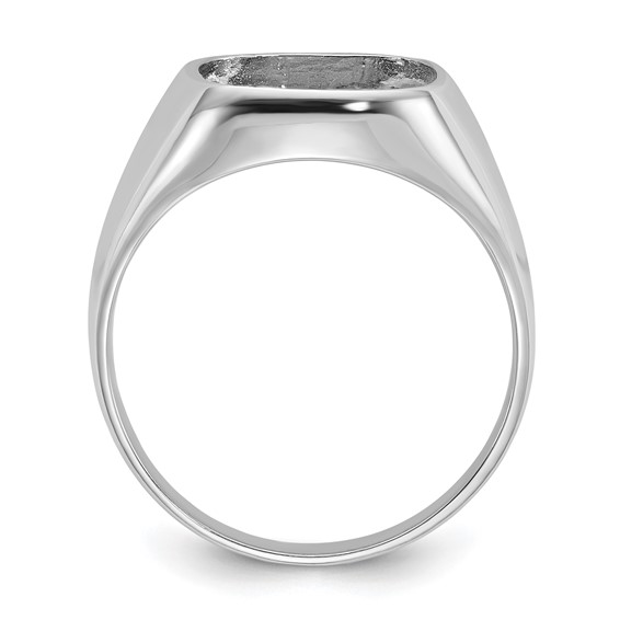 IB Goodman 14k White Gold Holds Cushion Onyx and 1-1.3mm Diamond Mens Ring Mounting