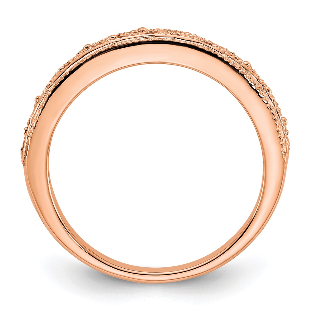 14k Rose Gold 3mm Filigree Wedding Band (X9494)
