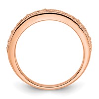 14K Rose Gold 3mm Filigree Wedding Band view 2