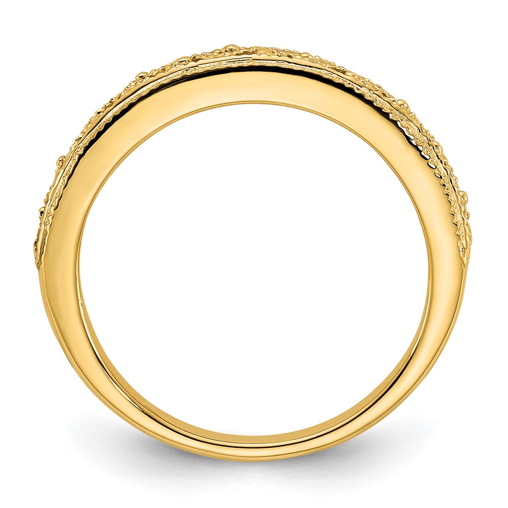14k 3mm Filigree Wedding Band (X9499)