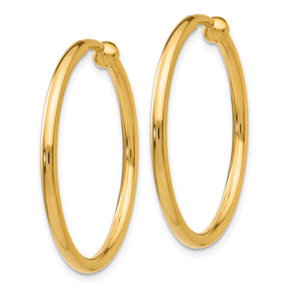 14K Non-Pierced Hoop Earrings (X95)