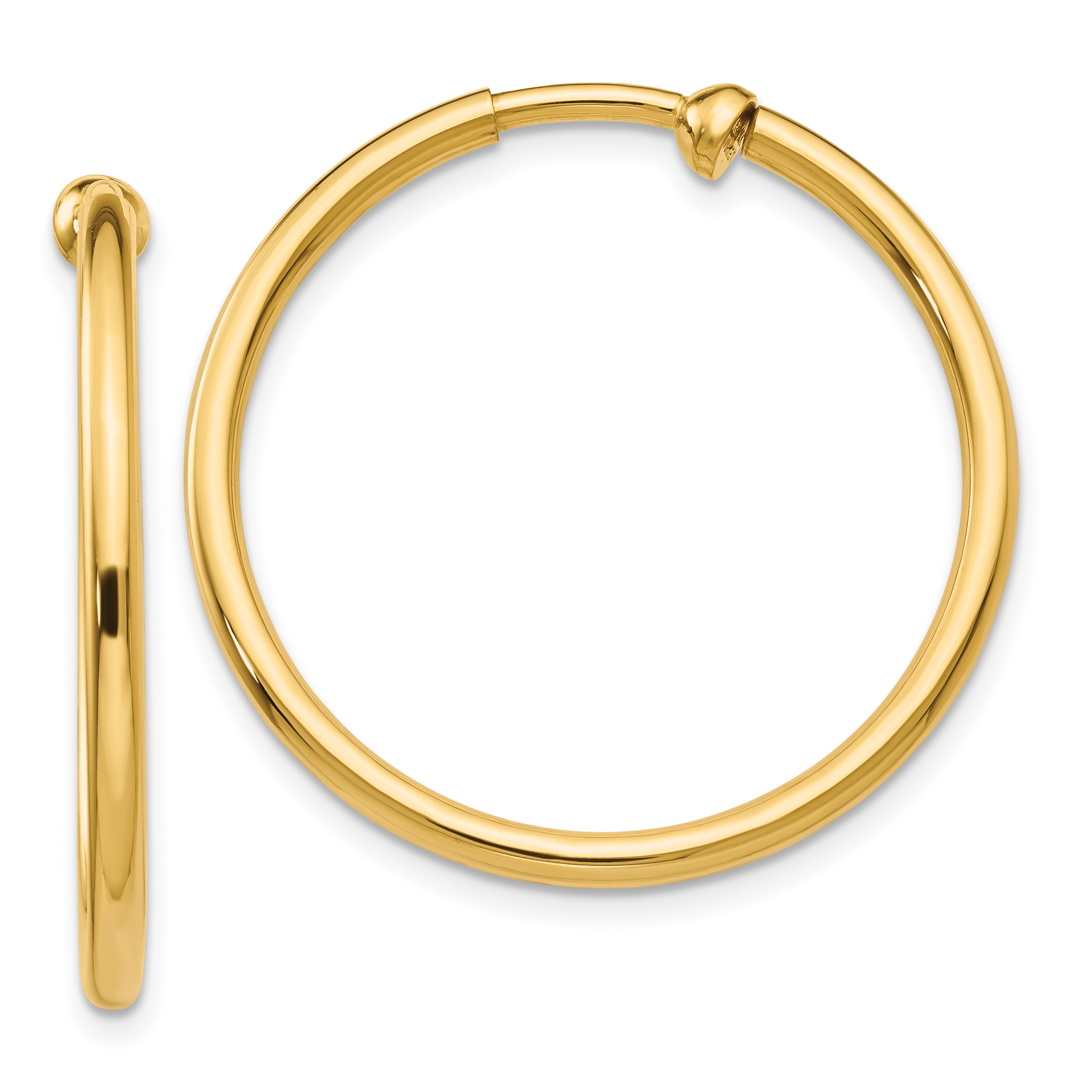 14K Non-Pierced Hoop Earrings (X95)