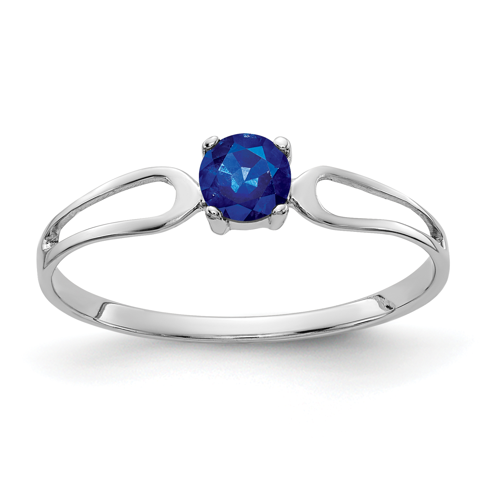 14k White Gold 4mm Sapphire ring (X9673S)