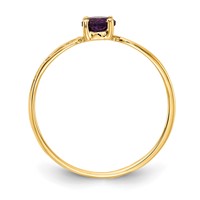 14K 4mm Round Amethyst Split Shank Ring view 2