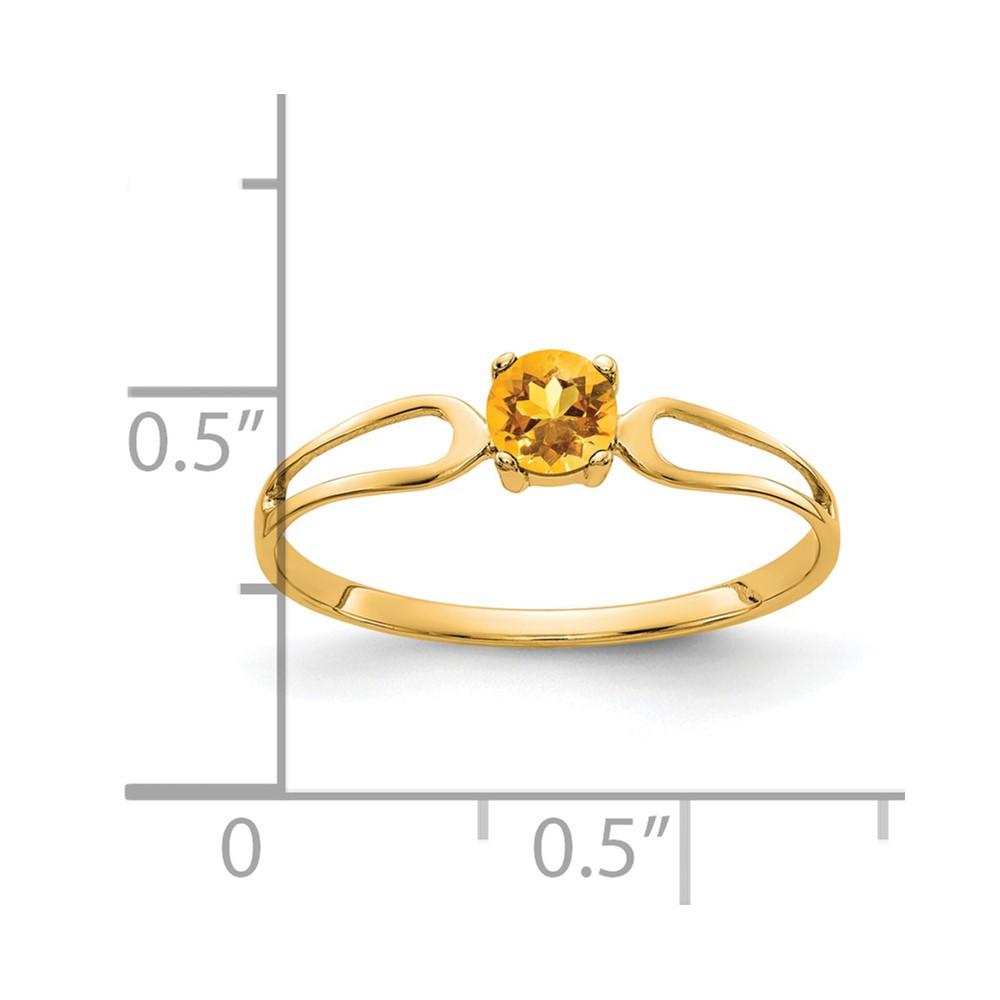 14k 4mm Citrine ring (X9674CI)