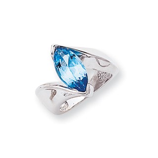 14k White Gold 14x7mm Marquise Cubic Zirconia ring