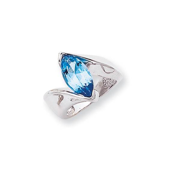 14k White Gold 14x7mm Marquise Cubic Zirconia ring