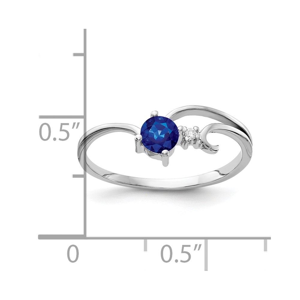 14k White Gold 4mm Sapphire AA Diamond ring (X9705S/AA)