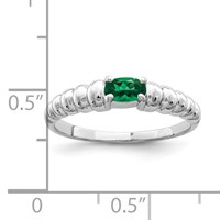14K White Gold 5x 3mm Oval Mount St. Helens East-West Ring view 2