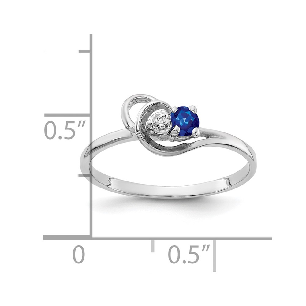 14k White Gold 3mm Sapphire AA Diamond ring (X9739S/AA)