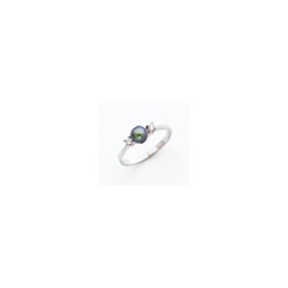 14k White Gold FW Cultured Pearl Diamond FW Cultured Pearl ring