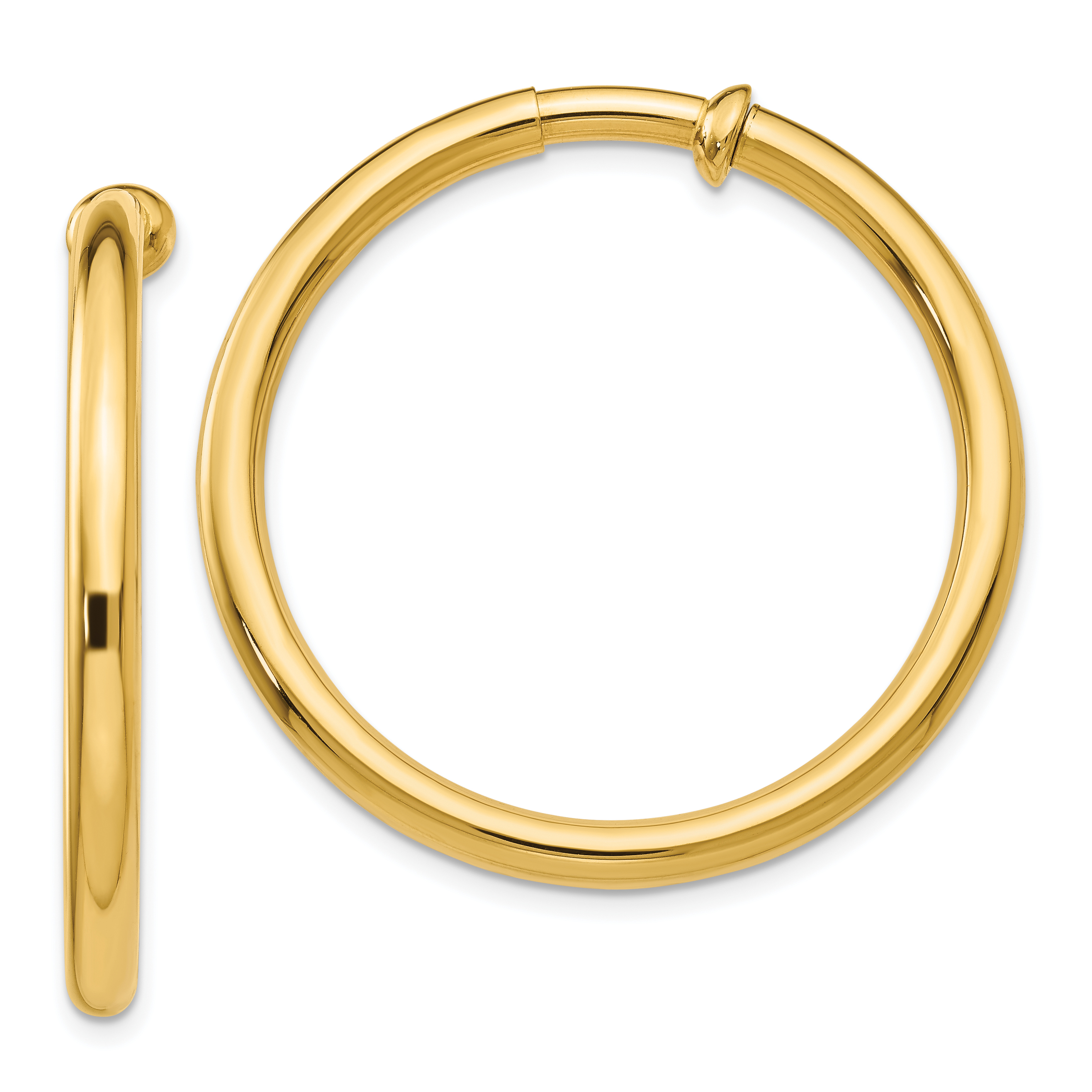 14k Non-Pierced Hoop Earrings (X99)