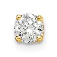 14K Yellow Gold 0.33 Carat Single Stud AA Diamond Earring view 1